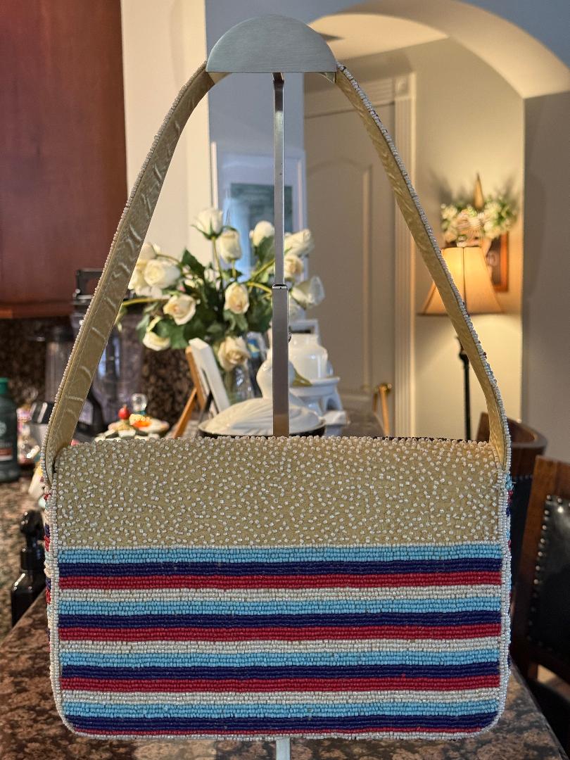 Trending Beaded Bags and Resort Collection - Route 66 Beaded Shoulder Bag