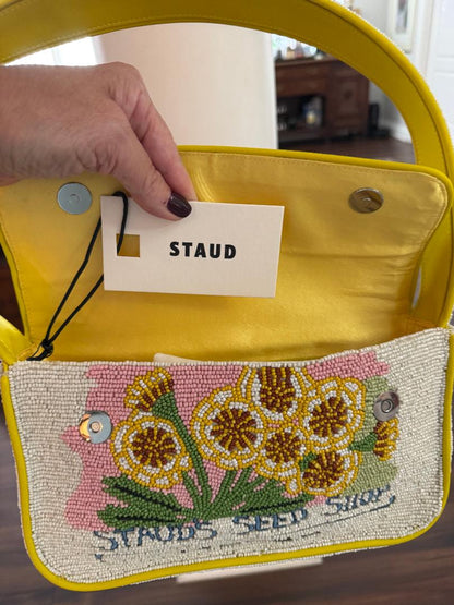 Trending Beaded Bags and Resort Collection - STAUD Tommy Beaded Tidy Tips Shoulder Bag