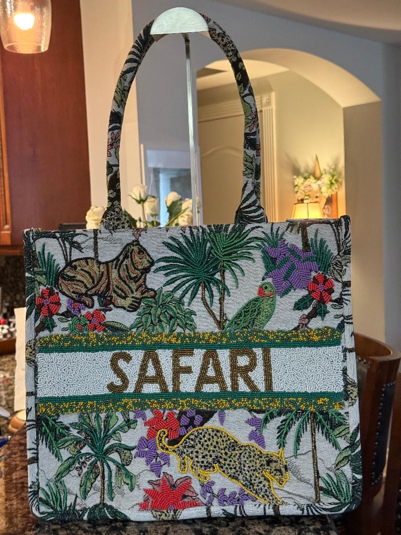 Trending Beaded Bags and Resort Collection - America & Beyond Safari Beaded Tote