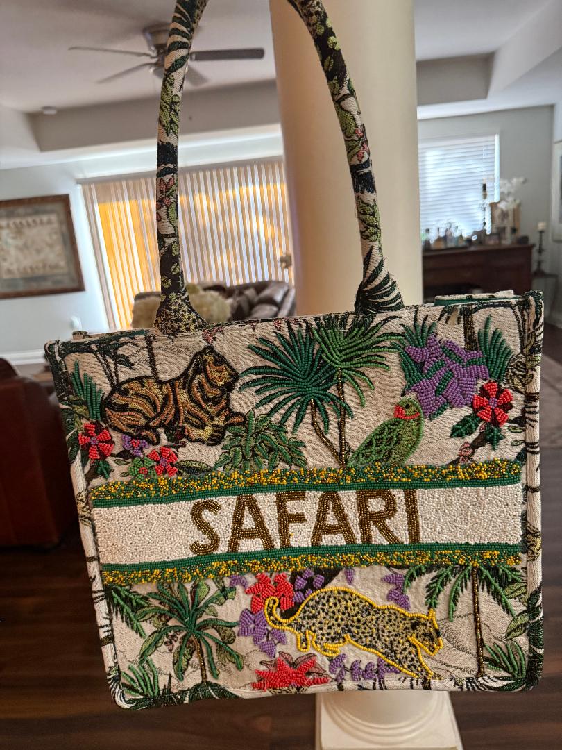 Trending Beaded Bags and Resort Collection - America & Beyond Safari Beaded Tote