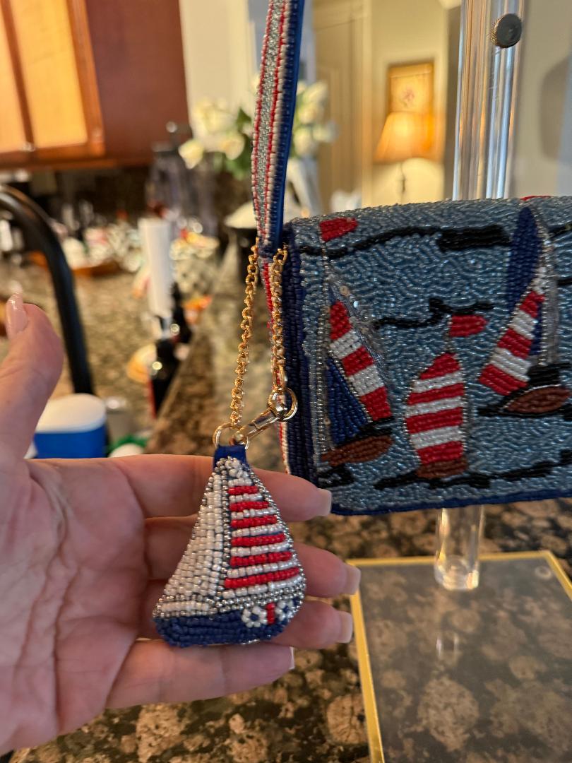 Trending Beaded Bags and Resort Collection - Sailboat with Matching Bag Charm