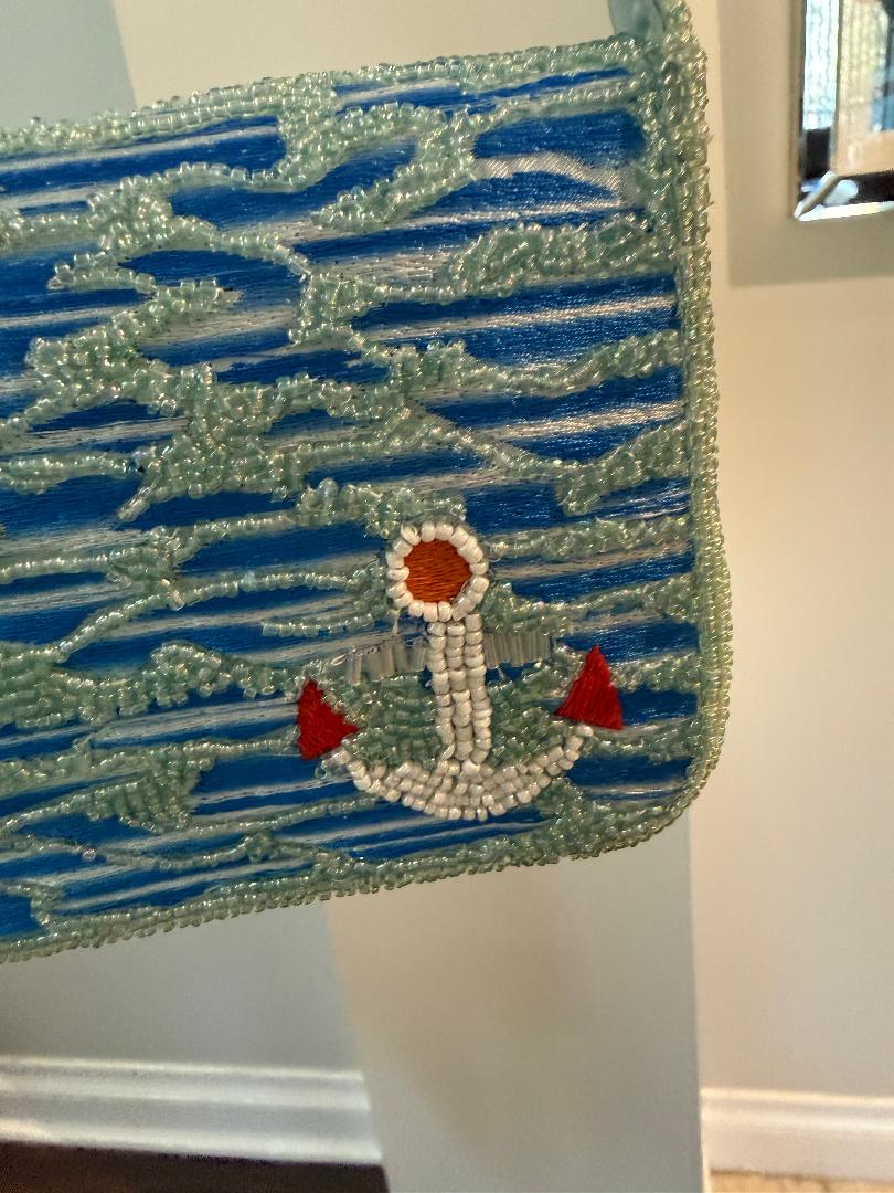 Trending Beaded Bags and Resort Collection - Sailboat Ocean Scene