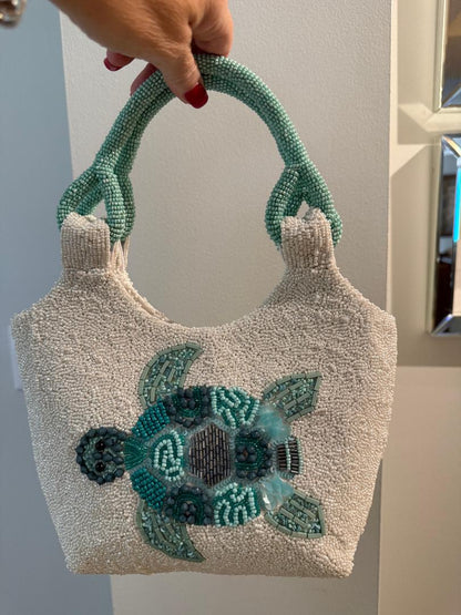 Trending Beaded Bags and Resort Collection - Turquoise Sea Turtle