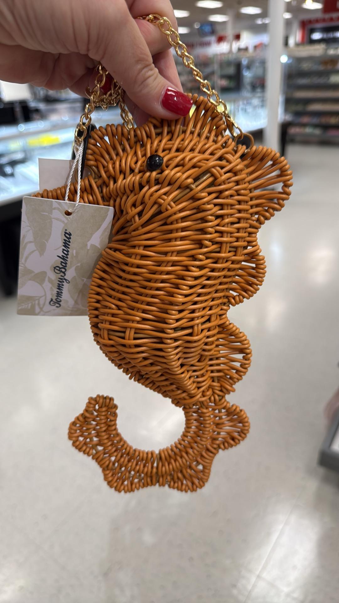 Trending Beaded Bags and Resort Collection - Tommy Bahama Wicker Seahorse Crossbody