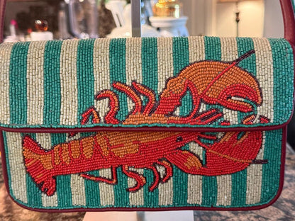 Trending Beaded Bags and Resort Collection - STAUD Beaded Lobster Shoulder Bag