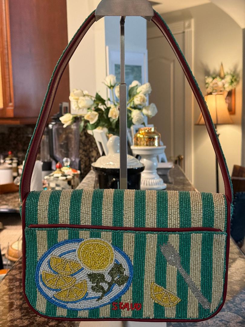 Trending Beaded Bags and Resort Collection - STAUD Beaded Lobster Shoulder Bag