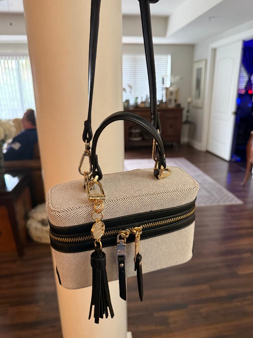 Trending Beaded Bags and Resort Collection - Steve Madden Black Vanity Crossbody