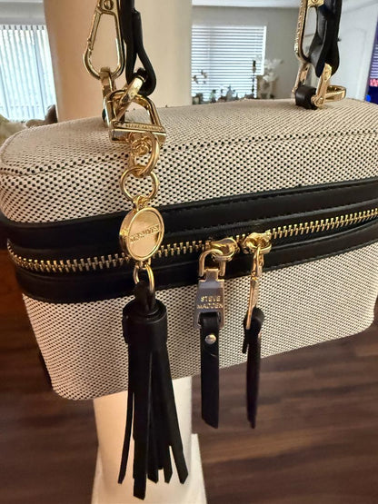 Trending Beaded Bags and Resort Collection - Steve Madden Black Vanity Crossbody