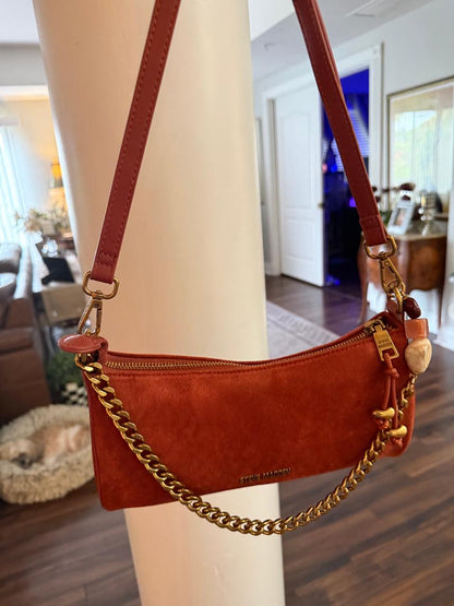 Trending Beaded Bags and Resort Collection - Steve Madden Rust Suede Shoulder Bag