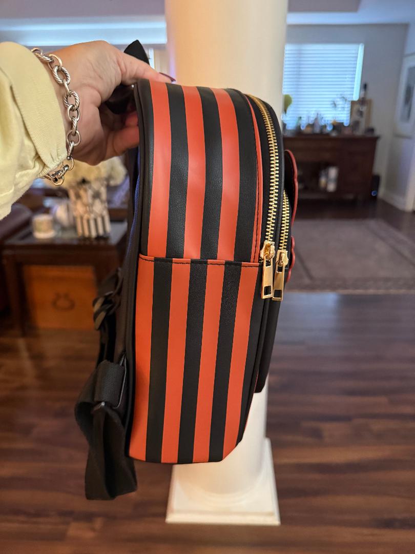 Trending Beaded Bags and Resort Collection - Stitch Halloween Black & Orange Backpack