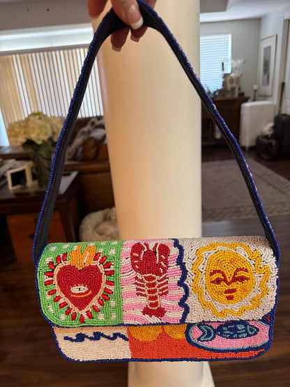 Trending Beaded Bags and Resort Collection - America & Beyond Sun & Sea Beaded Shoulder Bag