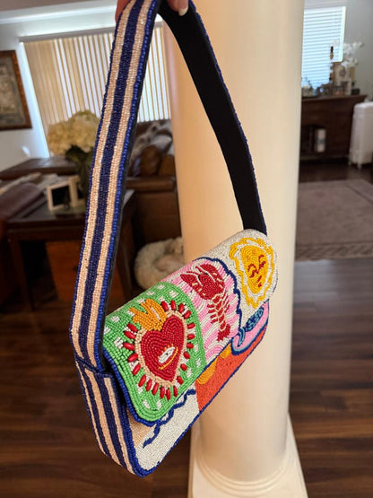 Trending Beaded Bags and Resort Collection - America & Beyond Sun & Sea Beaded Shoulder Bag