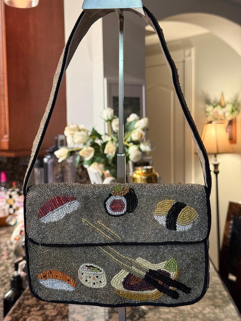 Trending Beaded Bags and Resort Collection - Sol Mer Sushi Beaded Shoulder Bag