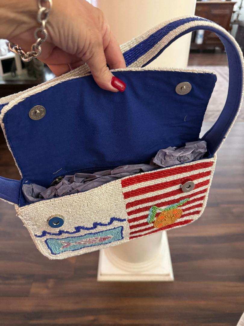 Trending Beaded Bags and Resort Collection - America & Beyond Sun & Sea Beaded Shoulder Bag