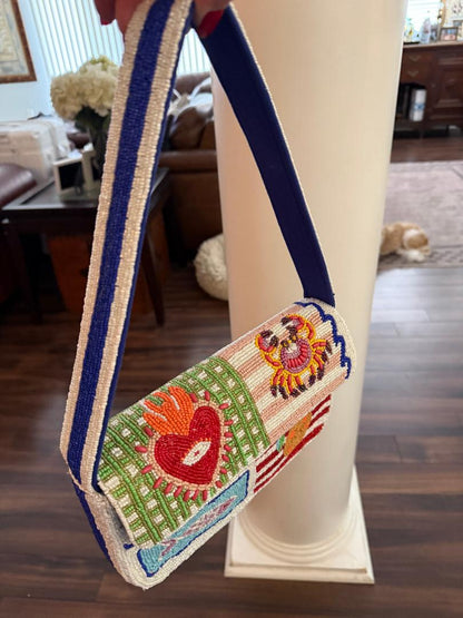 Trending Beaded Bags and Resort Collection - America & Beyond Sun & Sea Beaded Shoulder Bag