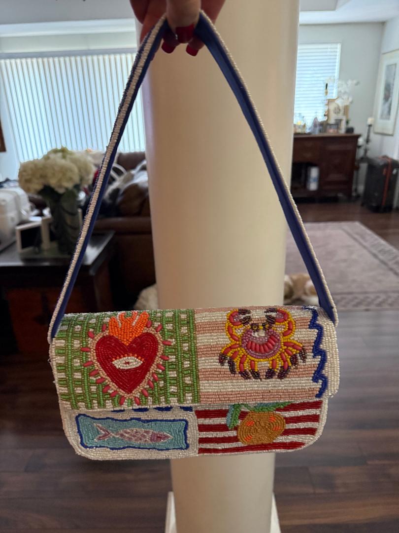 Trending Beaded Bags and Resort Collection - America & Beyond Sun & Sea Beaded Shoulder Bag
