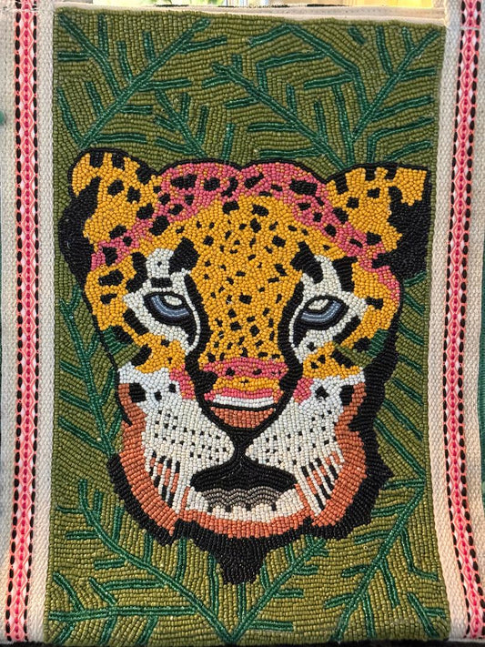 Trending Beaded Bags and Resort Collection - America & Beyond Oversized Leopard/Tiger Large Tote