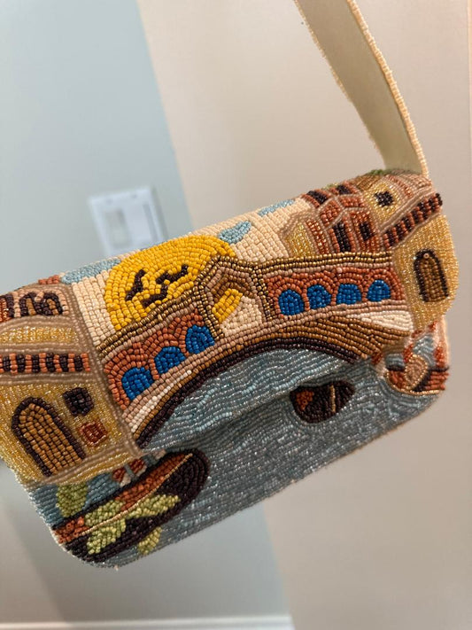 Trending Beaded Bags and Resort Collection - Venice Bridge – Italian Canal Scene