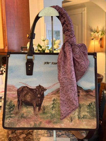 Trending Beaded Bags and Resort Collection - Betsey Johnson Longhorn Western Tote Bag