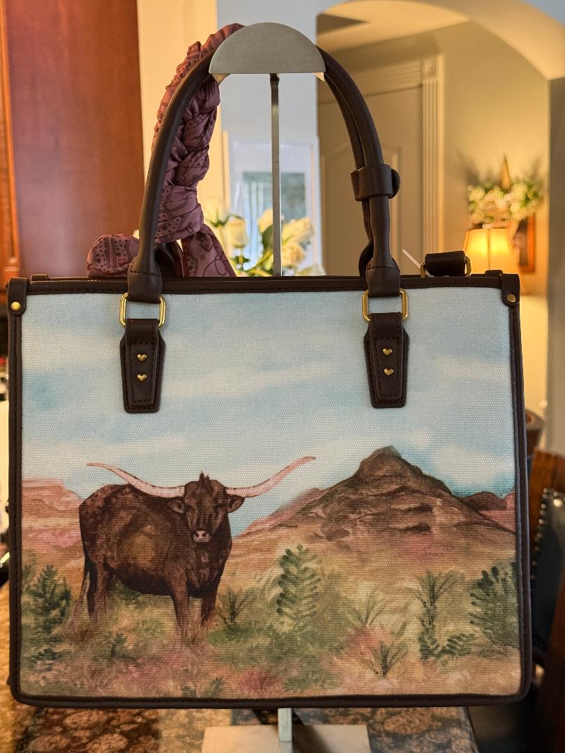 Trending Beaded Bags and Resort Collection - Betsey Johnson Longhorn Western Tote Bag