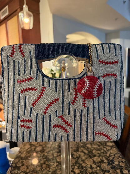 Trending Beaded Bags and Resort Collection - Baseball Bag with Matching Bag Charm