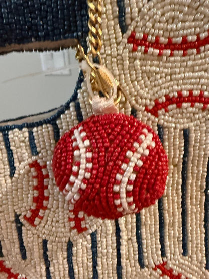 Trending Beaded Bags and Resort Collection - Baseball Bag with Matching Bag Charm