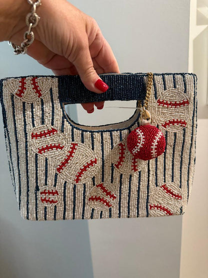 Trending Beaded Bags and Resort Collection - Baseball Bag with Matching Bag Charm