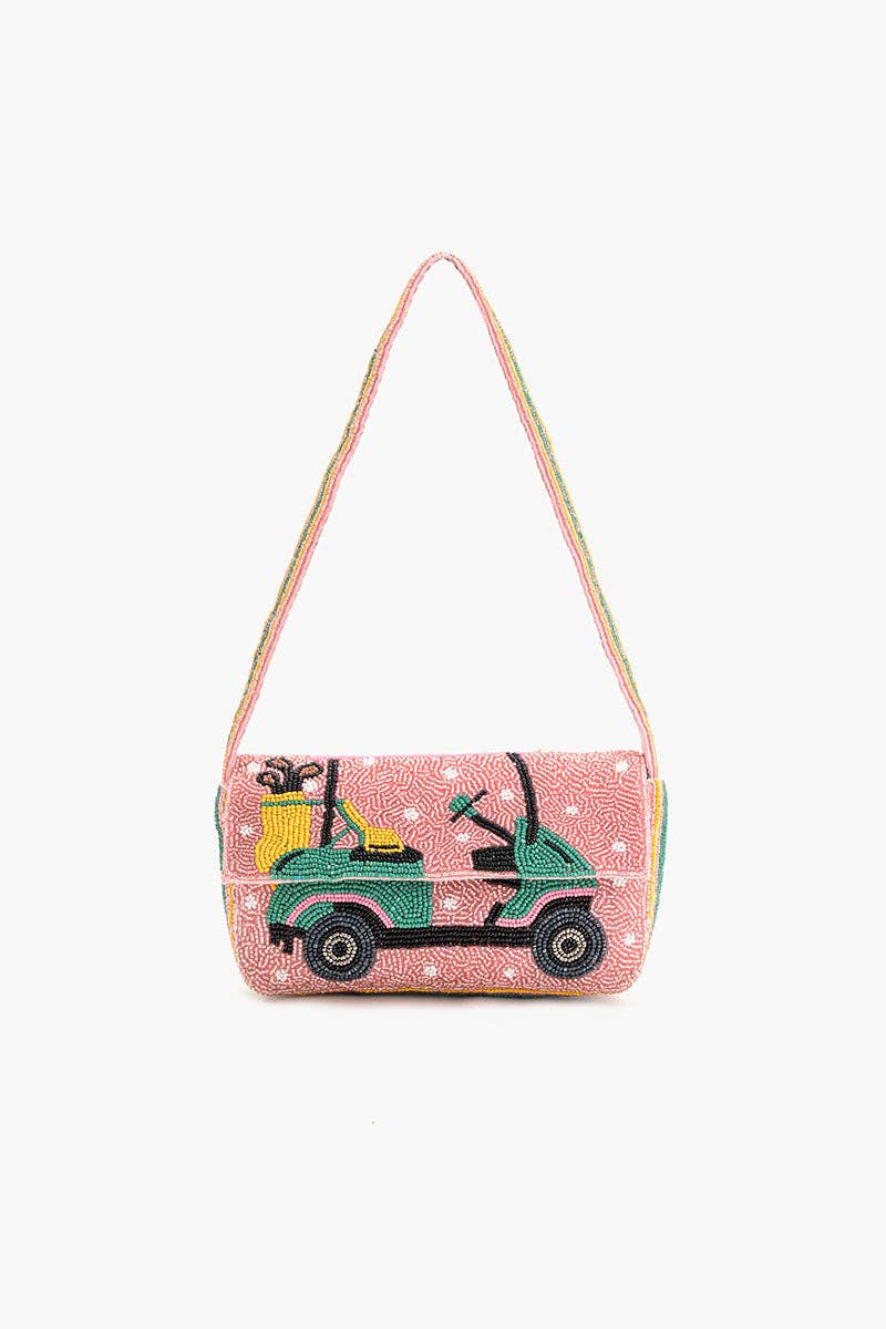 America & Beyond - Tee Trolley Pink Golf Cart Shoulder Bag